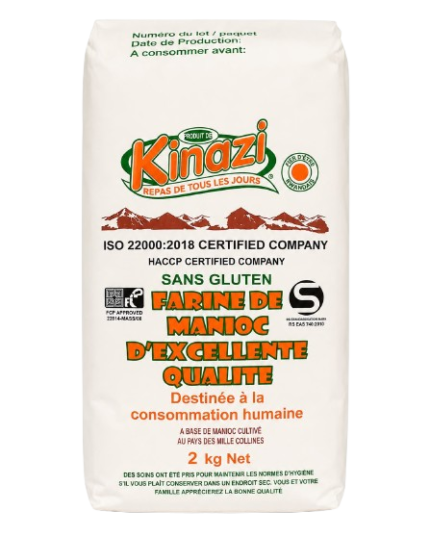 Kinazi Fine Cassava Flour - 4.40 pound (2kg)